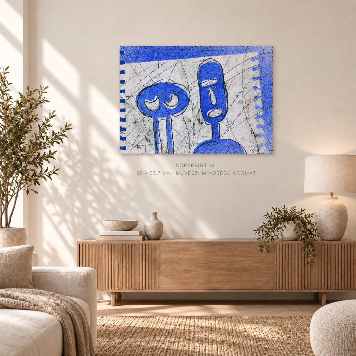 Copyprint XL művészi nyomat enteriőrben – szemből