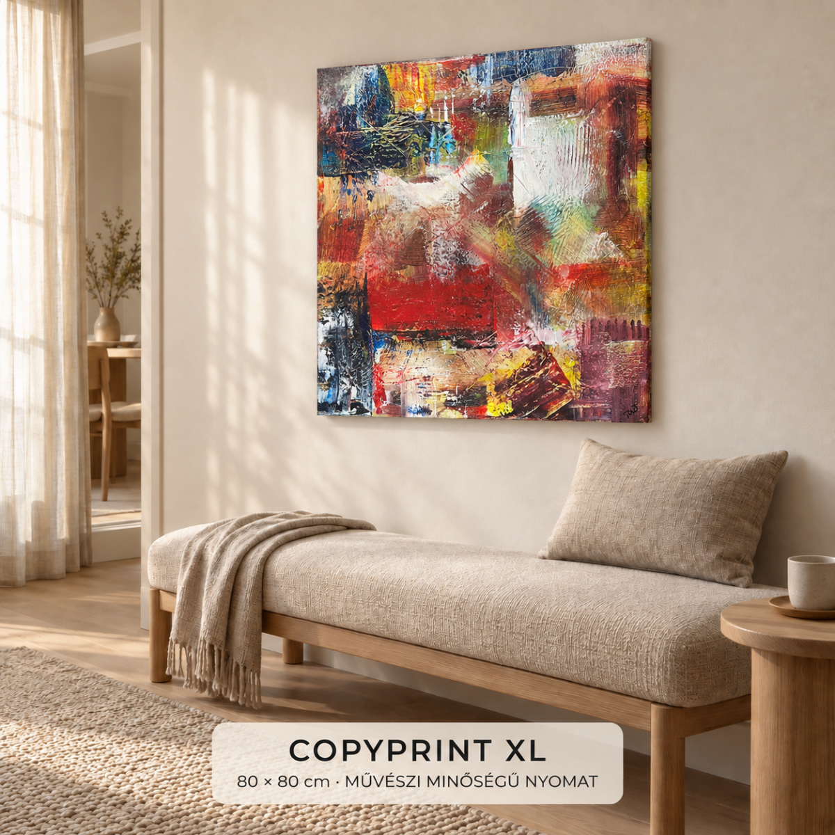 Copyprint XL művészi nyomat enteriőrben – perspektivikus nézet
