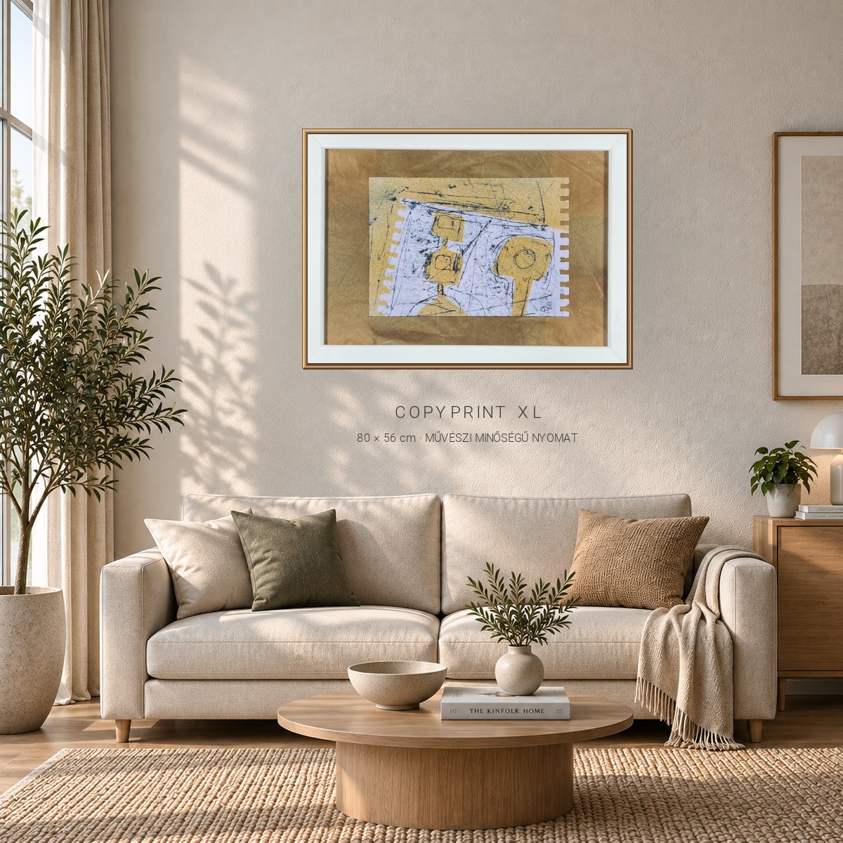 Copyprint XL művészi nyomat enteriőrben – szemből
