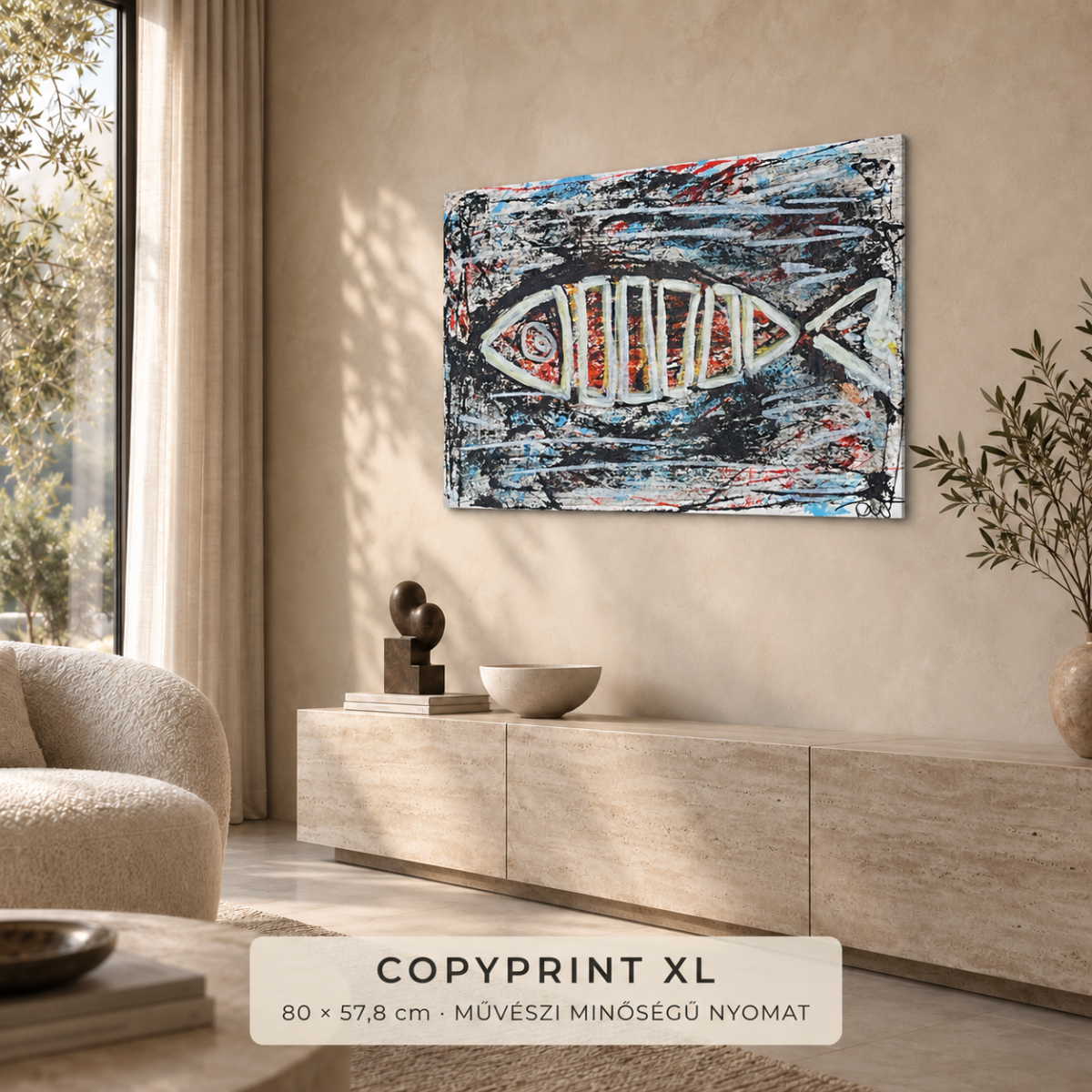 Copyprint XL művészi nyomat enteriőrben – perspektivikus nézet