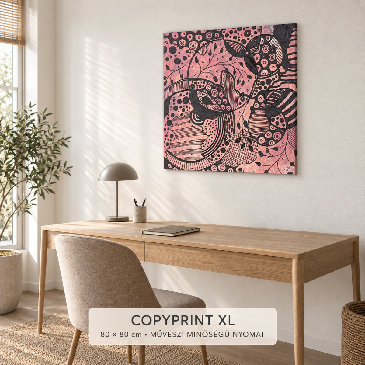 Copyprint XL művészi nyomat enteriőrben – perspektivikus nézet