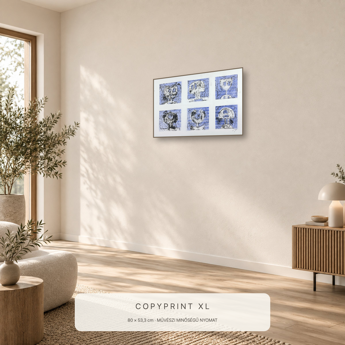 Copyprint XL művészi nyomat enteriőrben – perspektivikus nézet