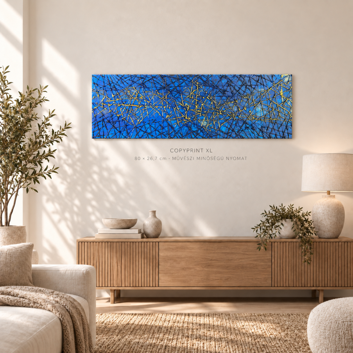 Copyprint XL művészi nyomat enteriőrben – szemből