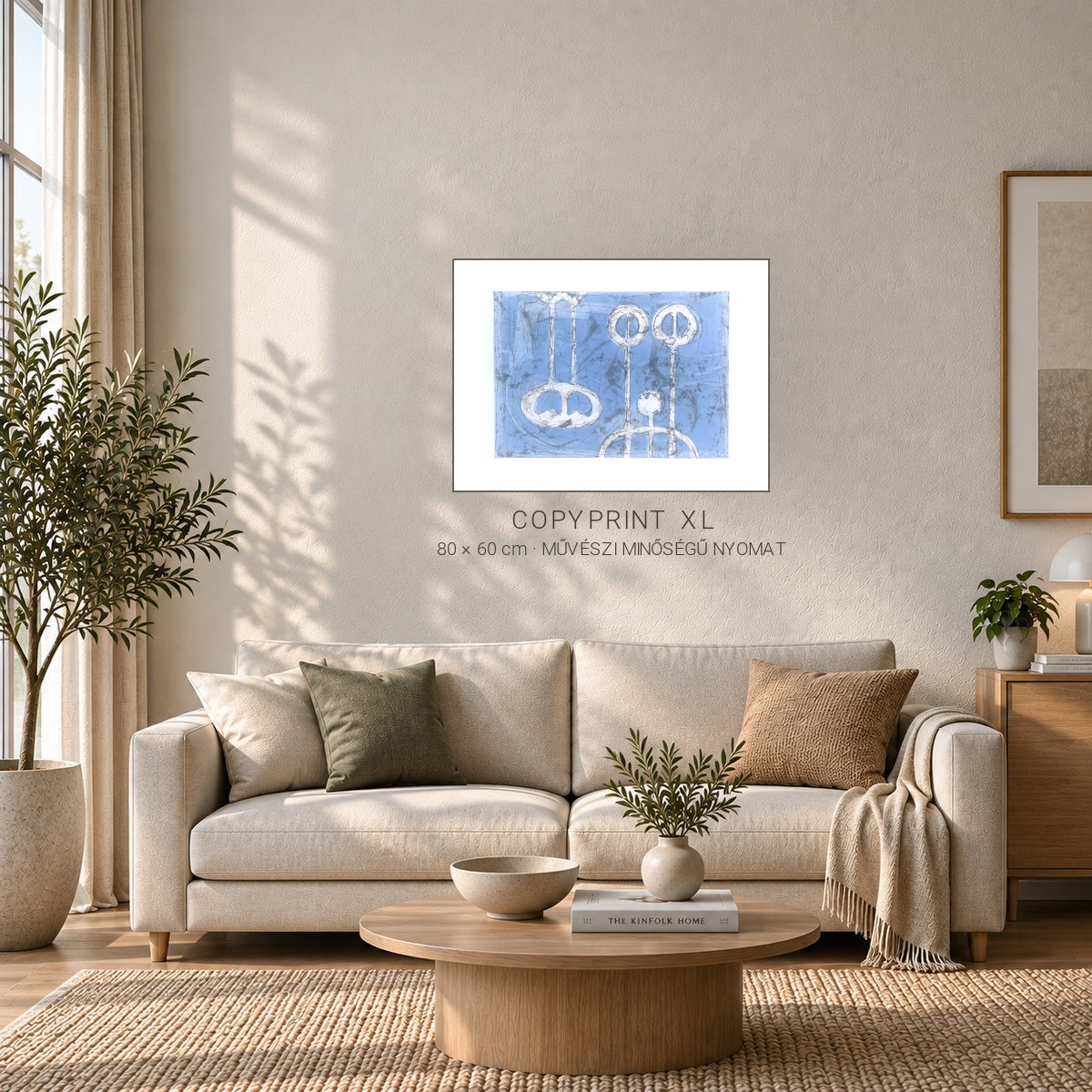Copyprint XL művészi nyomat enteriőrben – szemből