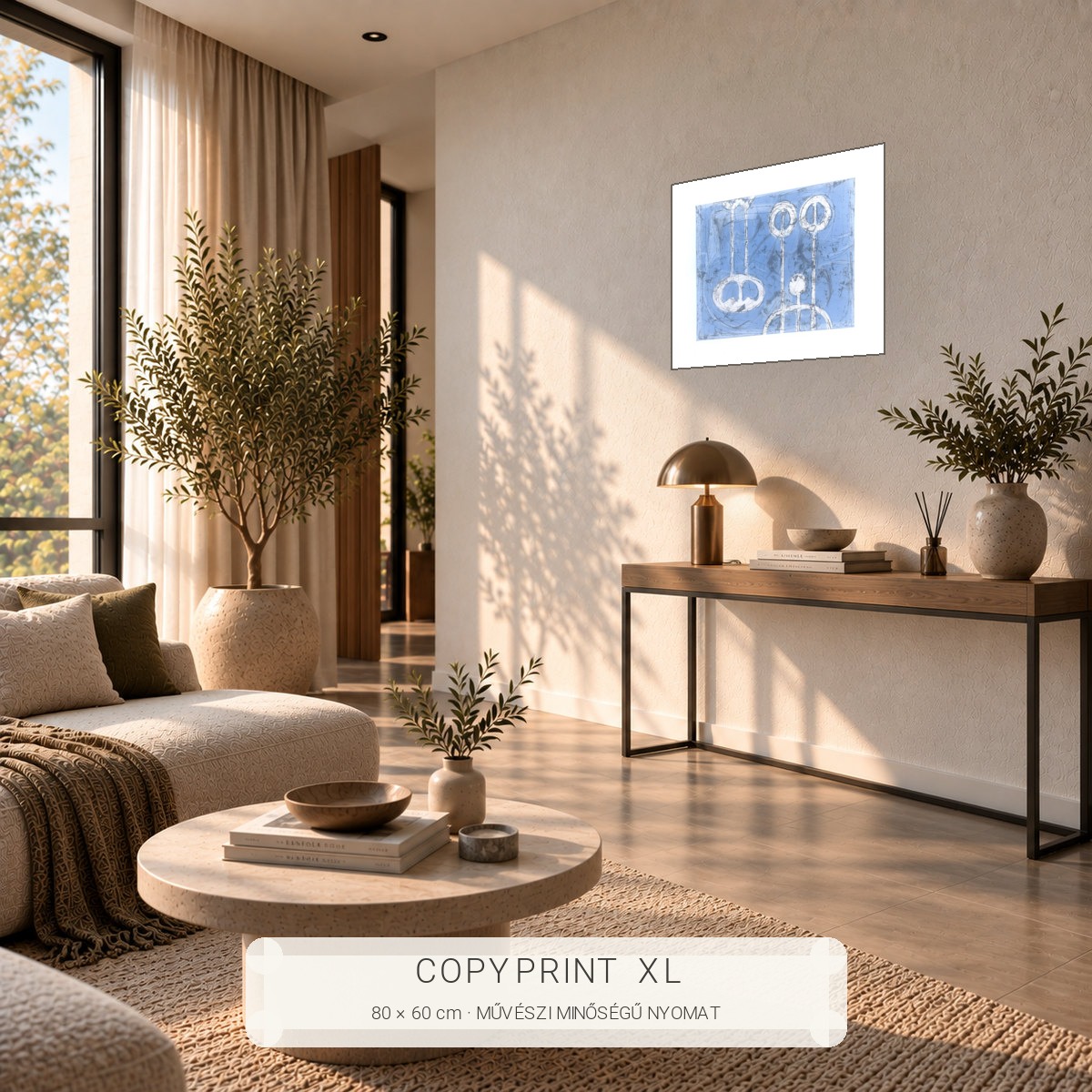Copyprint XL művészi nyomat enteriőrben – perspektivikus nézet