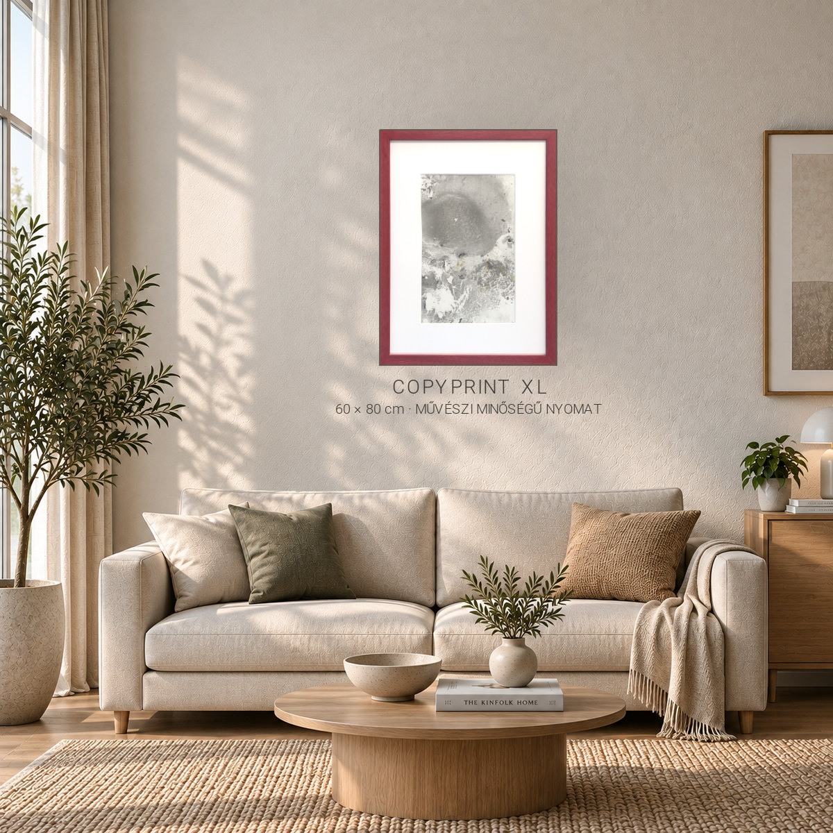 Copyprint XL művészi nyomat enteriőrben – szemből