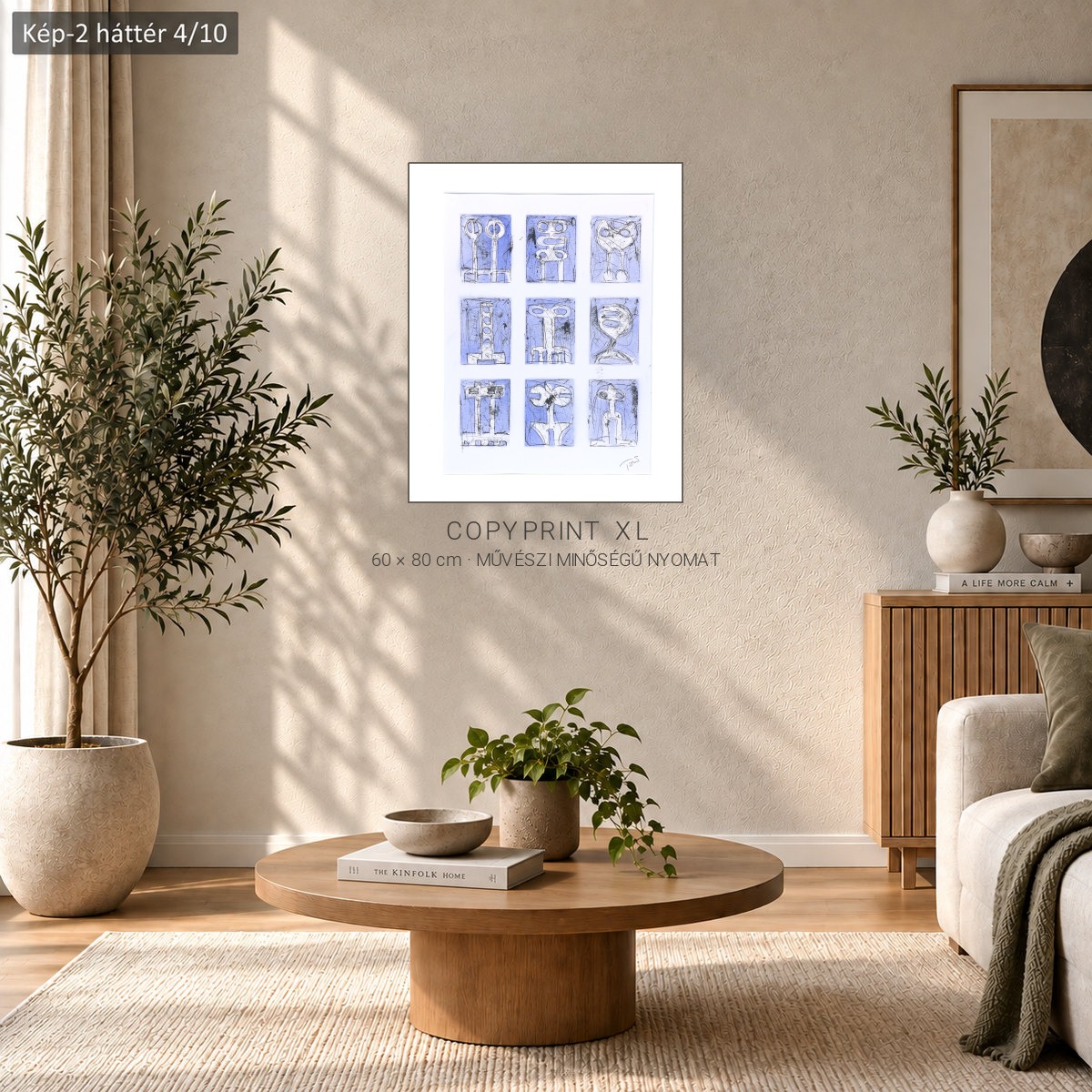 Copyprint XL művészi nyomat enteriőrben – szemből