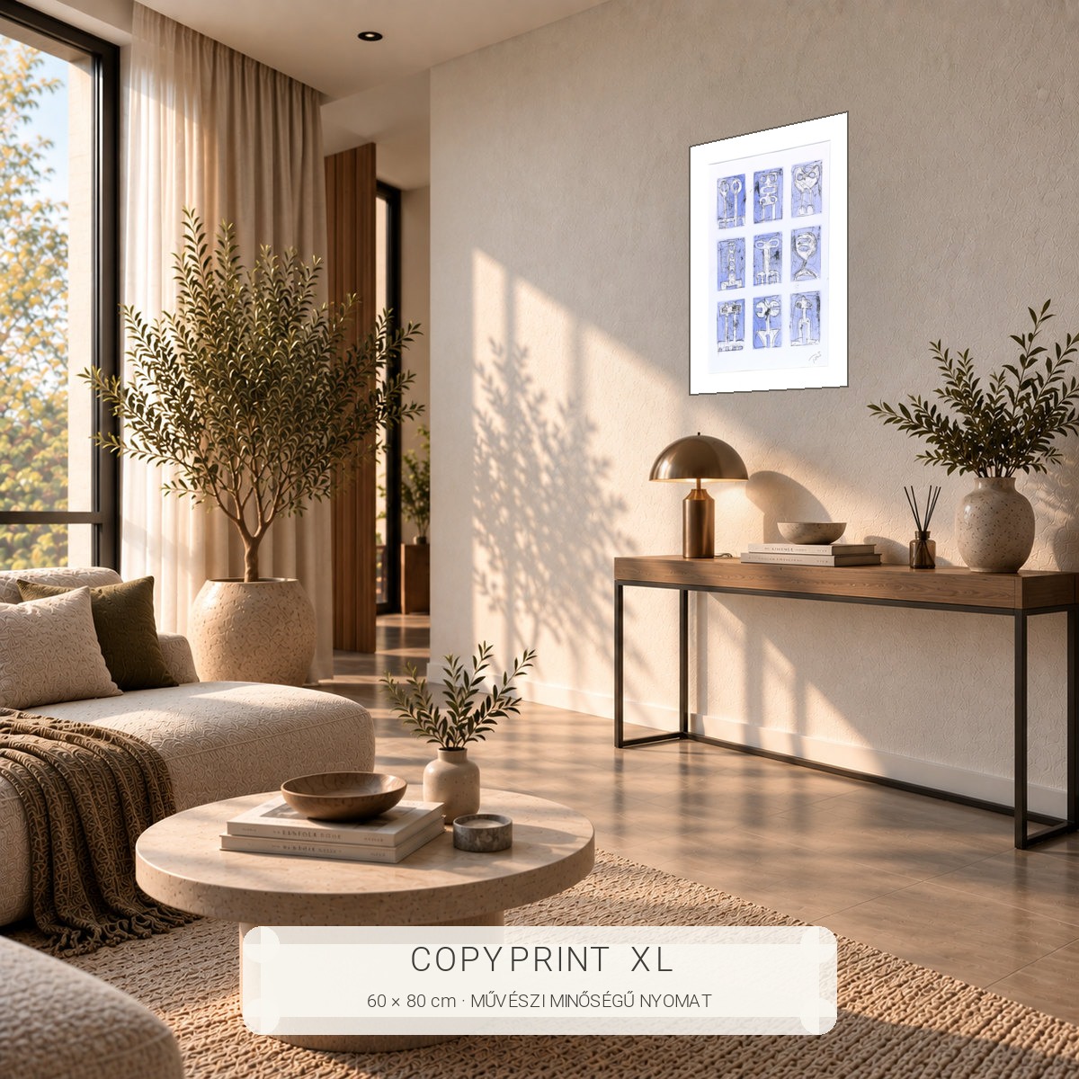 Copyprint XL művészi nyomat enteriőrben – perspektivikus nézet