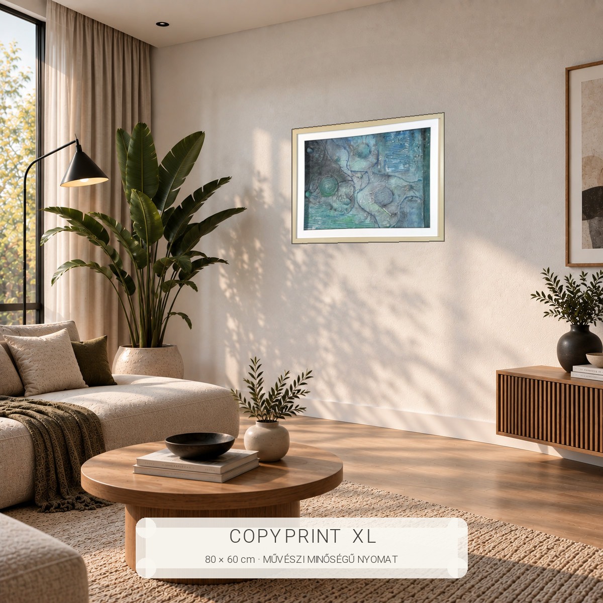 Copyprint XL művészi nyomat enteriőrben – perspektivikus nézet