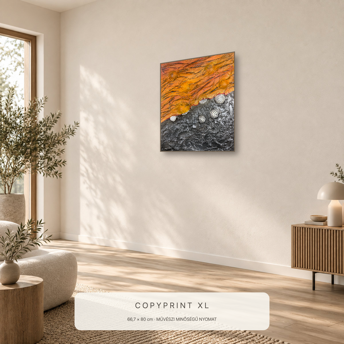 Copyprint XL művészi nyomat enteriőrben – perspektivikus nézet